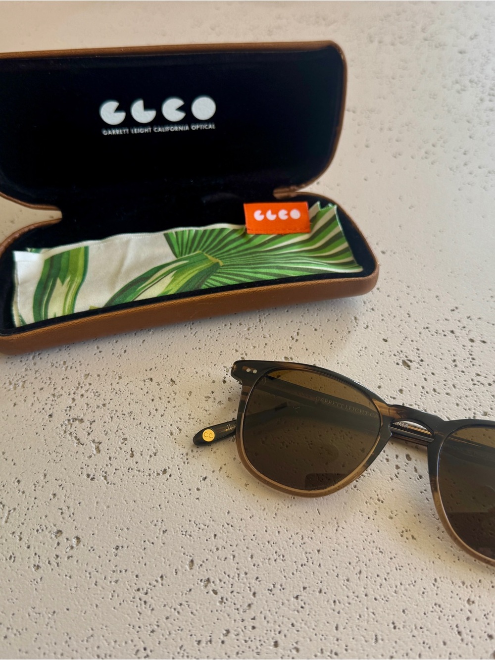 Garrett Leight California Optical Brooks Brown Polarized Sunglasses